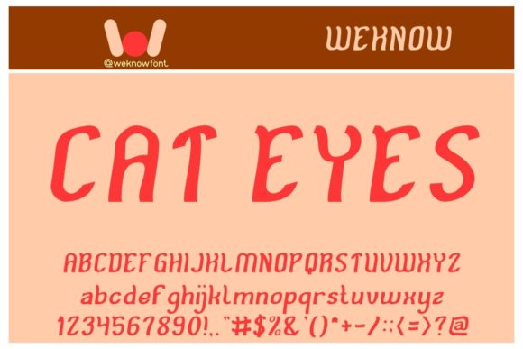 Cat Eyes Display Font for Web and Digital Design