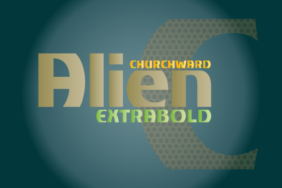 Churchward Alien: A Bold Display Font for Creative Projects