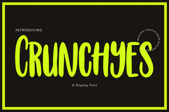 Crunchyes: A Playful Display Font for Web Design Projects