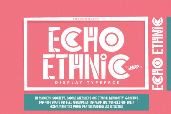 Echo Ethnic Display Font for Handmade Creations