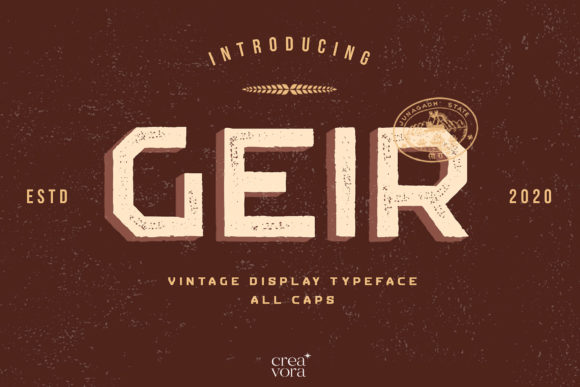 Geir: A Bold Vintage Font for Creative Branding Projects