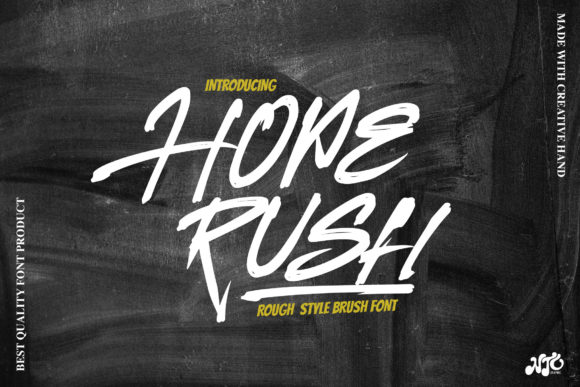 Hoperush Font for Creative Display Needs