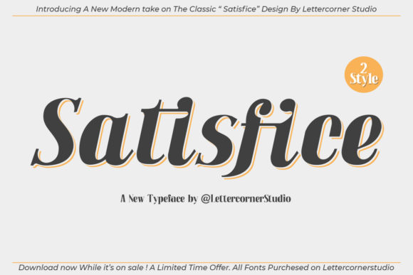 Satisfice Font for Bold Branding and Nostalgic Design