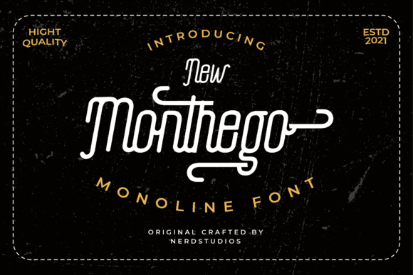 The Monthego: A Vintage Display Font for Timeless Editorial Design