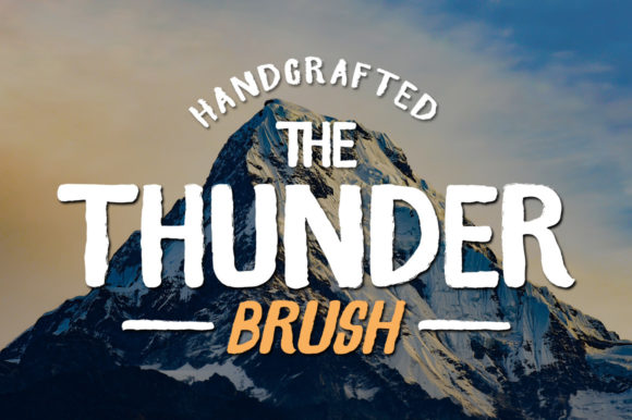 Thunder Brush Font: A Bold Display Choice for Designers